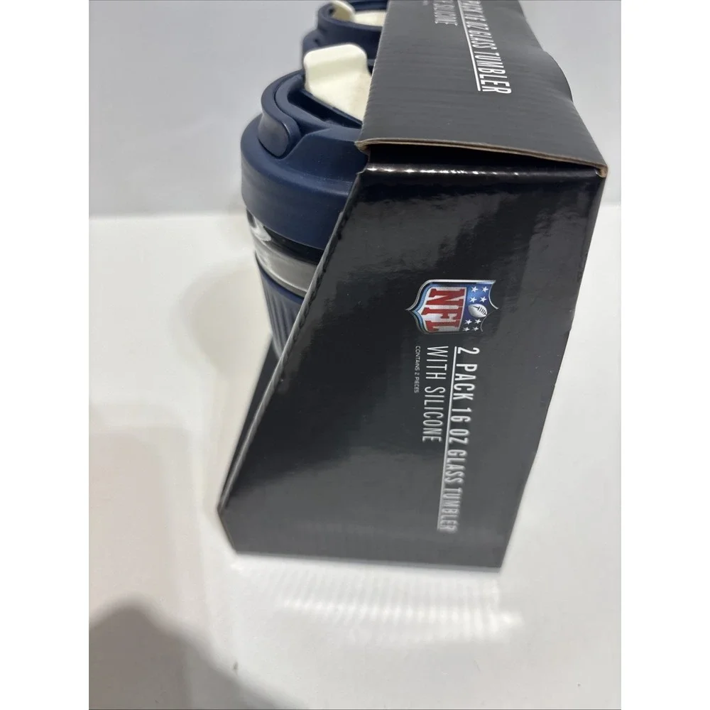 New England Patriots 2025 Officially NFL Licensed 16oz Glass Tumblers 16oz New
